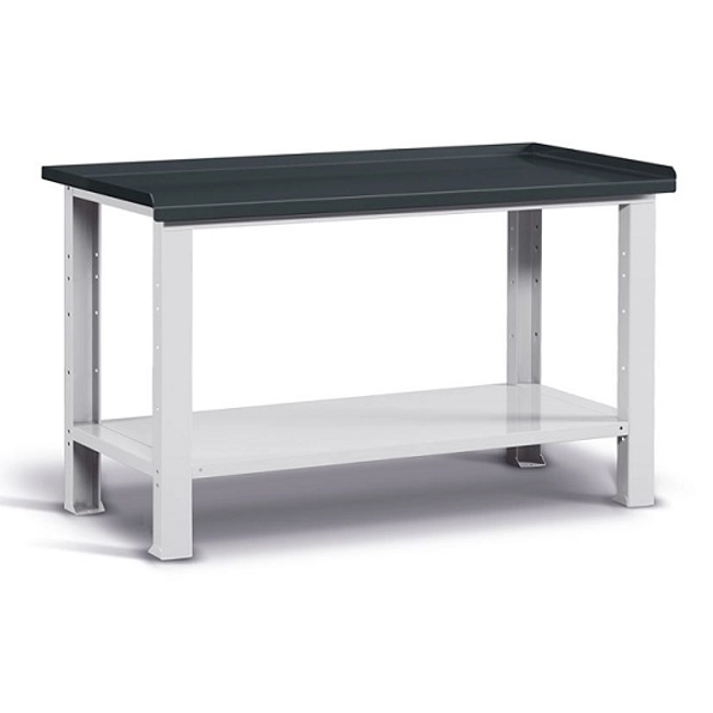 Vendita online Banco Work piano in acciaio mm.1507x705x855H - Grigio RAL7035+RAL7016